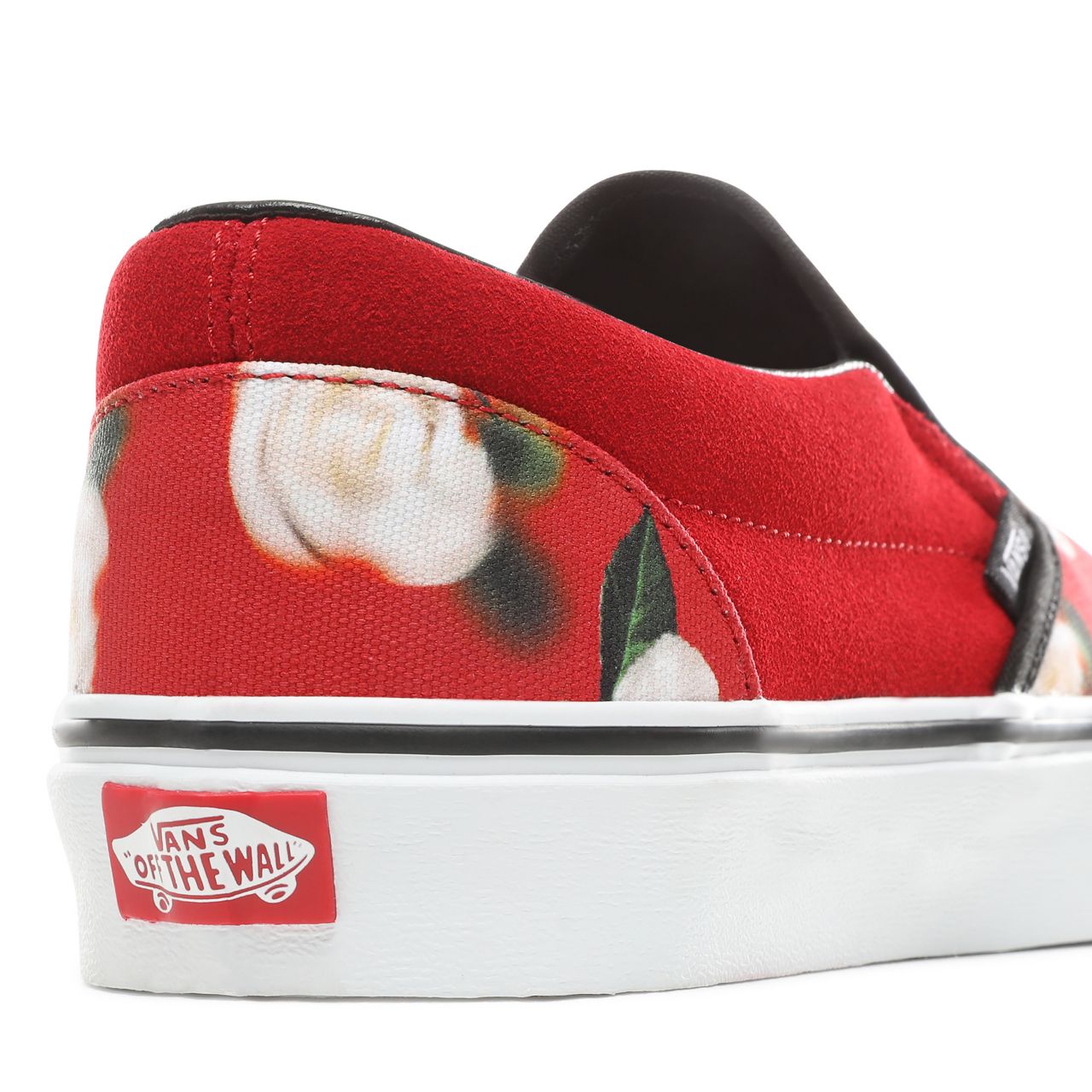 Vans Romantic Floral Slip-On Classic Mens Womens - (Romantic Floral) Chili Pepper/True White VN0A38F7VMI Shoes