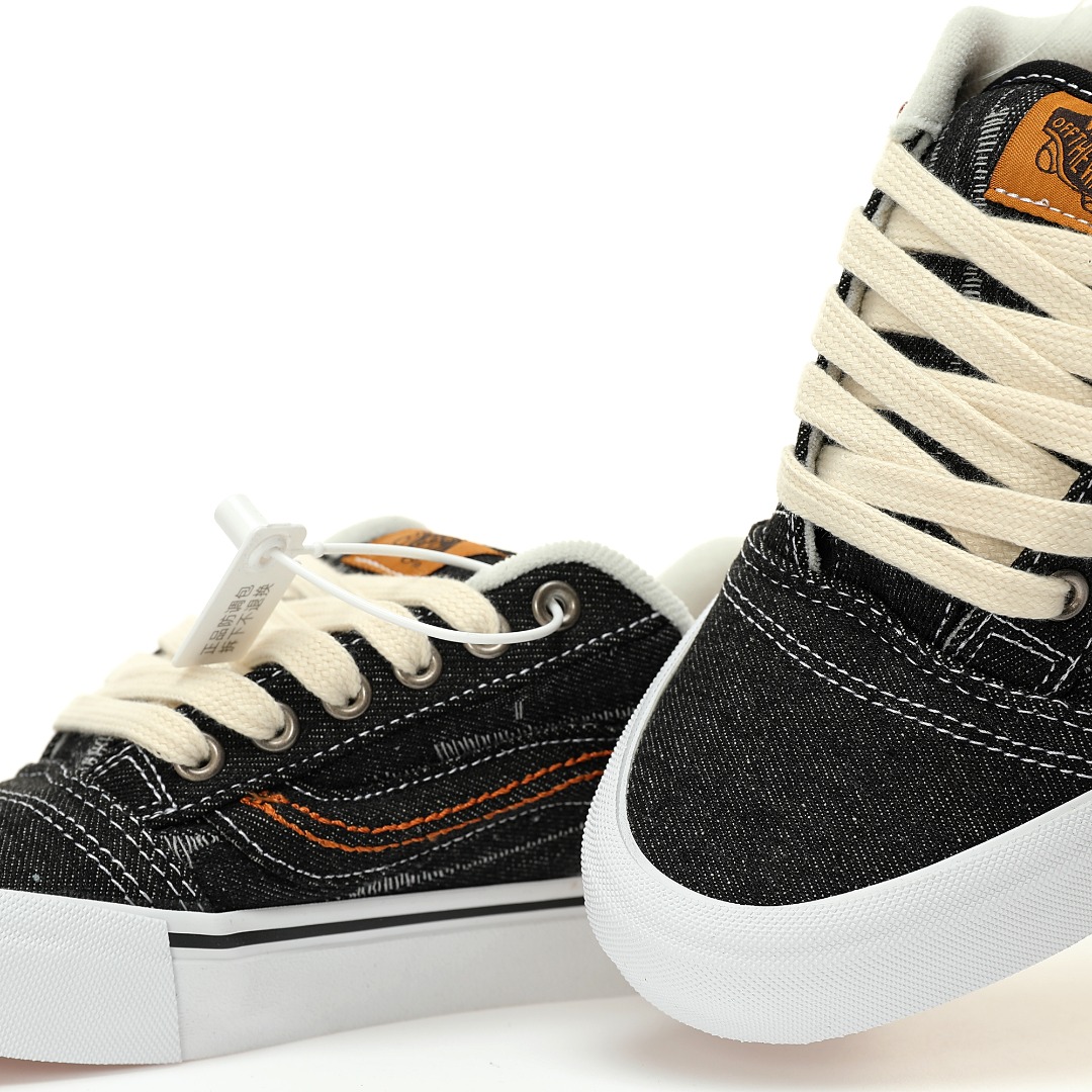 Vans Knu Skool Denim Mens Womens - Black/White VN0007QDBA5-1 Shoes