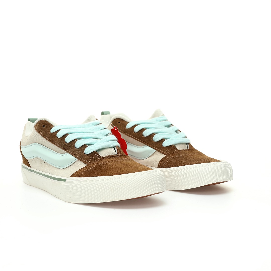 Vans Knu Skool Mens Womens - Tri Block Blue/Brown VN0009QCBLU Shoes