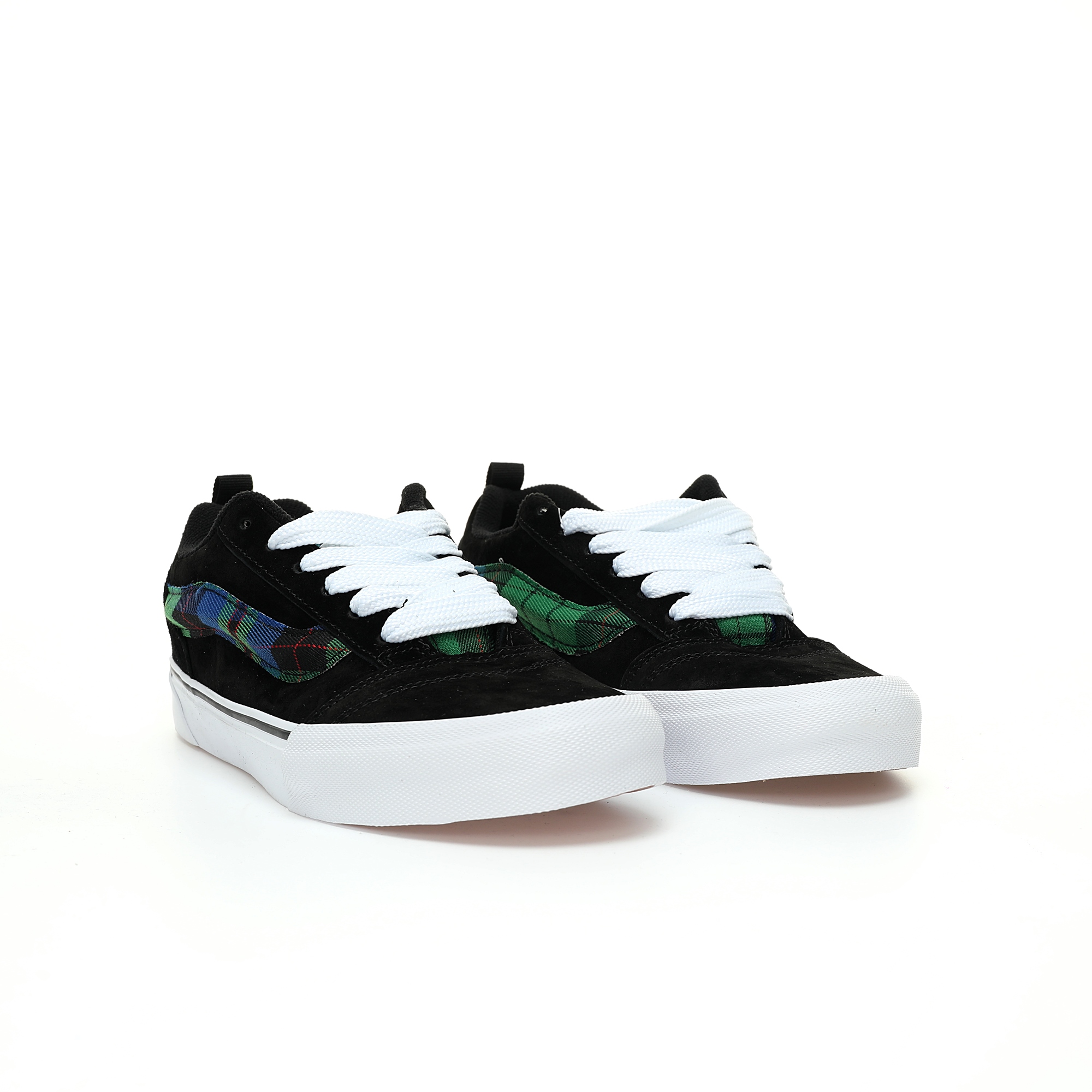 Vans Knu Skool Mens Womens - Black/Green/Blue VN0009QC3M5-1 Shoes