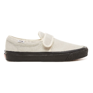 Vans Suede Anaheim Factory Slip-On 47 V Classic Mens Womens - (Anaheim Factory) Og White/Black VA3MVAUCY Shoes