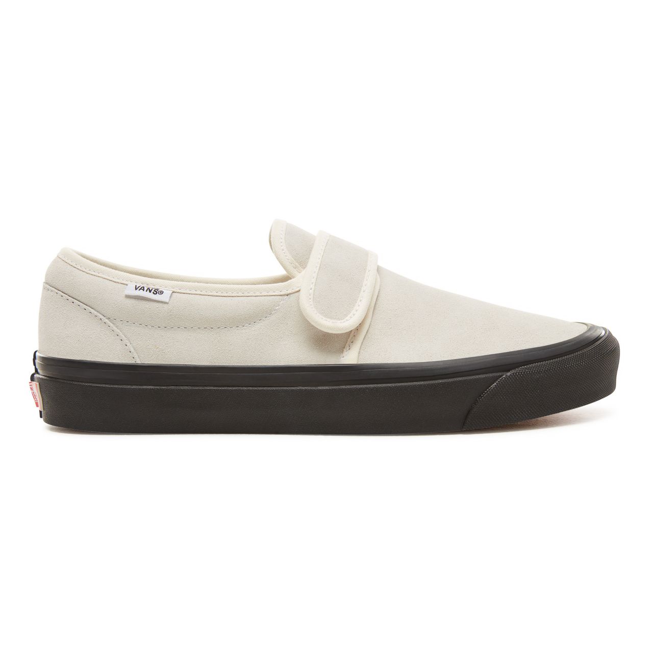 Vans Suede Anaheim Factory Slip-On 47 V Classic Mens Womens - (Anaheim Factory) Og White/Black VA3MVAUCY Shoes