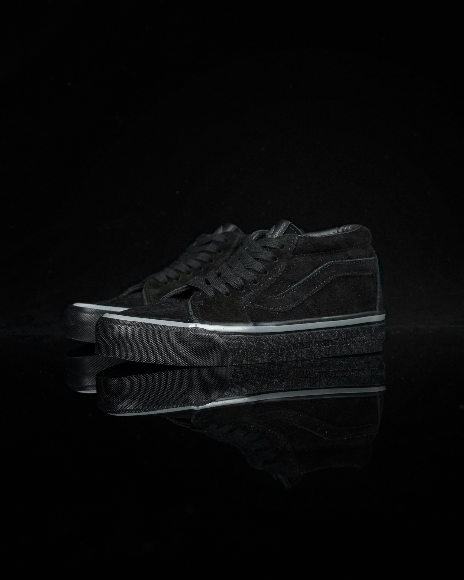 Vans x Neighborhood Sk8-Mid 83 DX NBHD Mens Womens - Black/Black NBHDSK8MDBLK Shoes