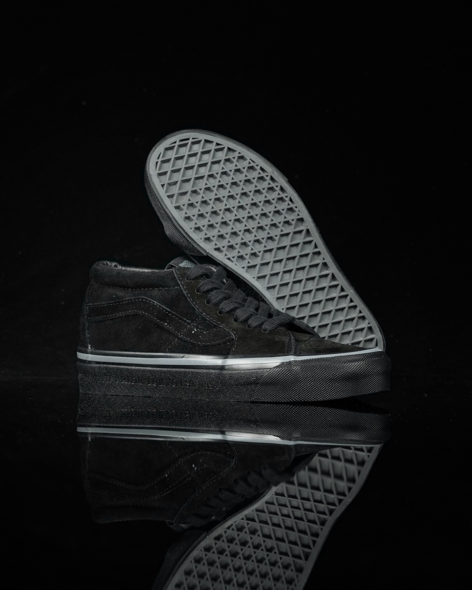 Vans x Neighborhood Sk8-Mid 83 DX NBHD Mens Womens - Black/Black NBHDSK8MDBLK Shoes