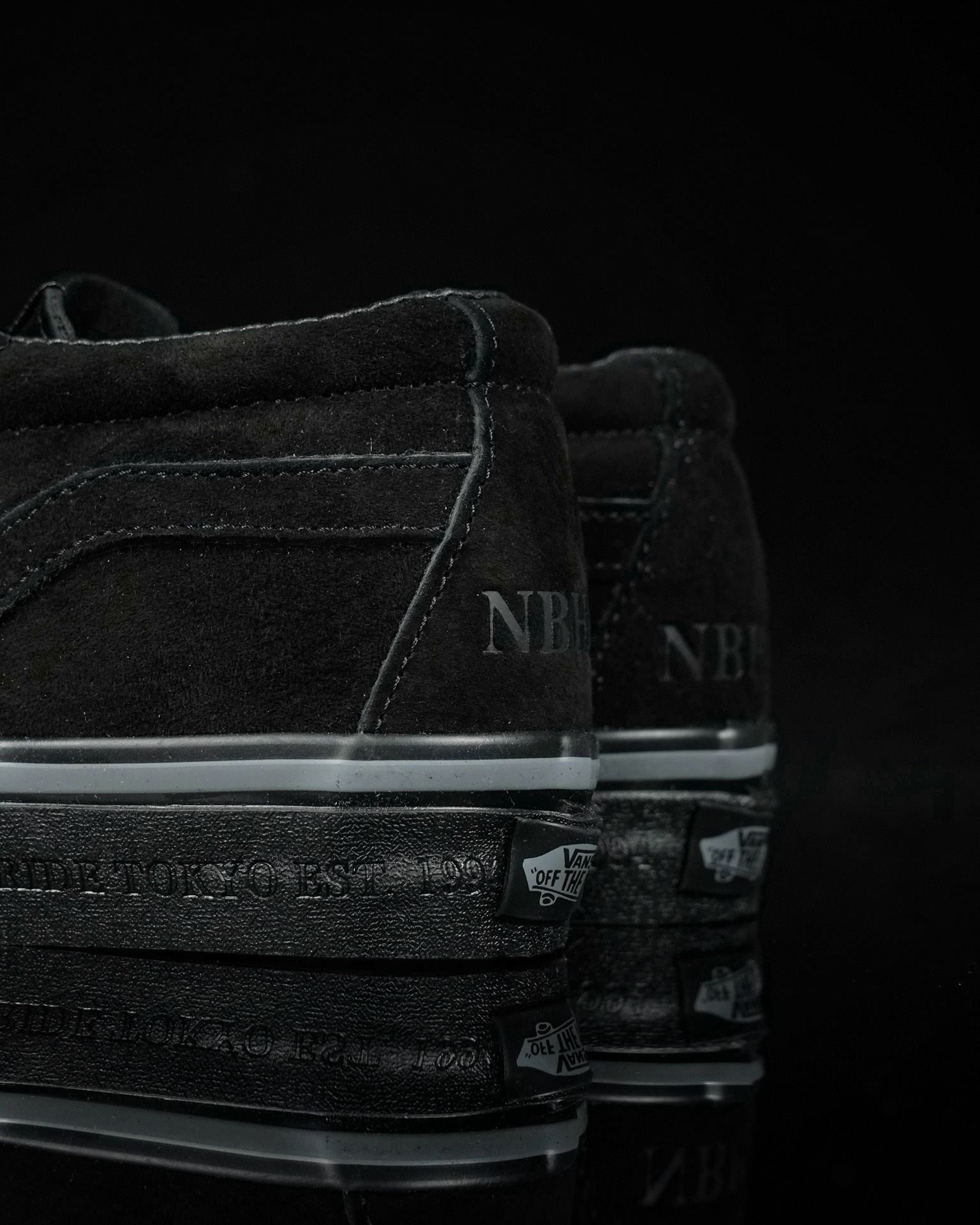 Vans x Neighborhood Sk8-Mid 83 DX NBHD Mens Womens - Black/Black NBHDSK8MDBLK Shoes