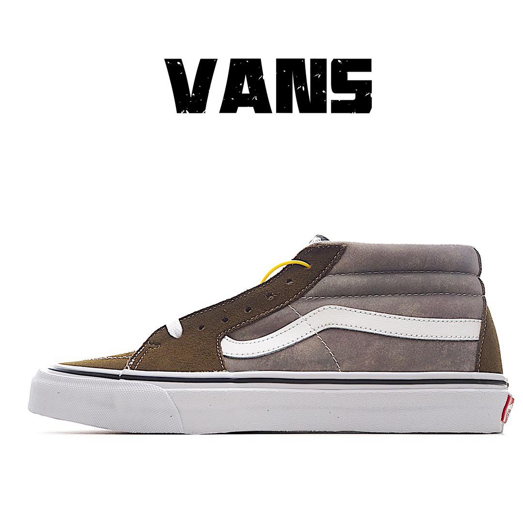 Vans Sk8-Mid Mens Womens - Brown/White VN0A7TNH2D7-1 Shoes