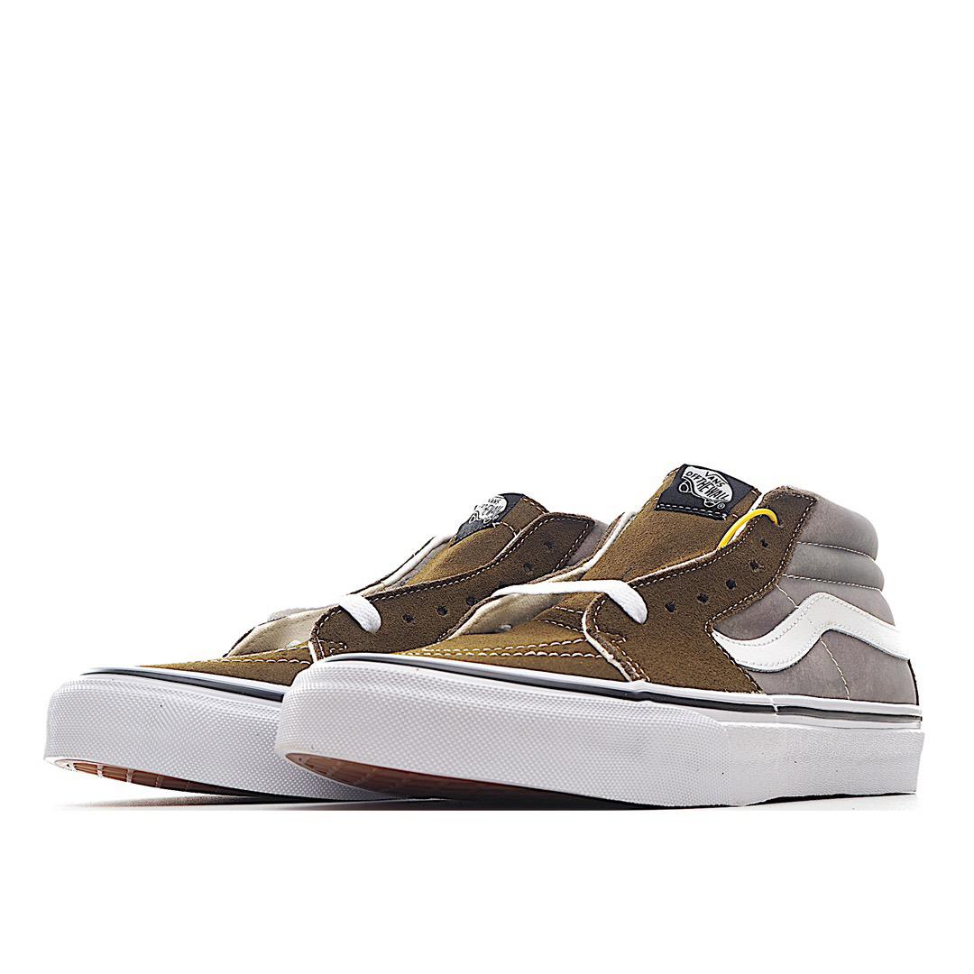 Vans Sk8-Mid Mens Womens - Brown/White VN0A7TNH2D7-1 Shoes