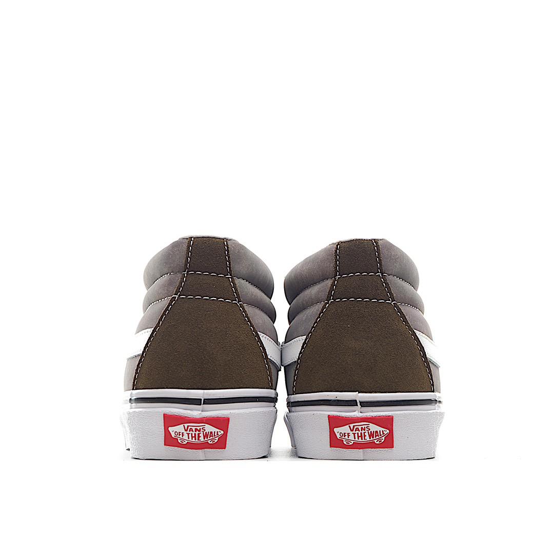 Vans Sk8-Mid Mens Womens - Brown/White VN0A7TNH2D7-1 Shoes