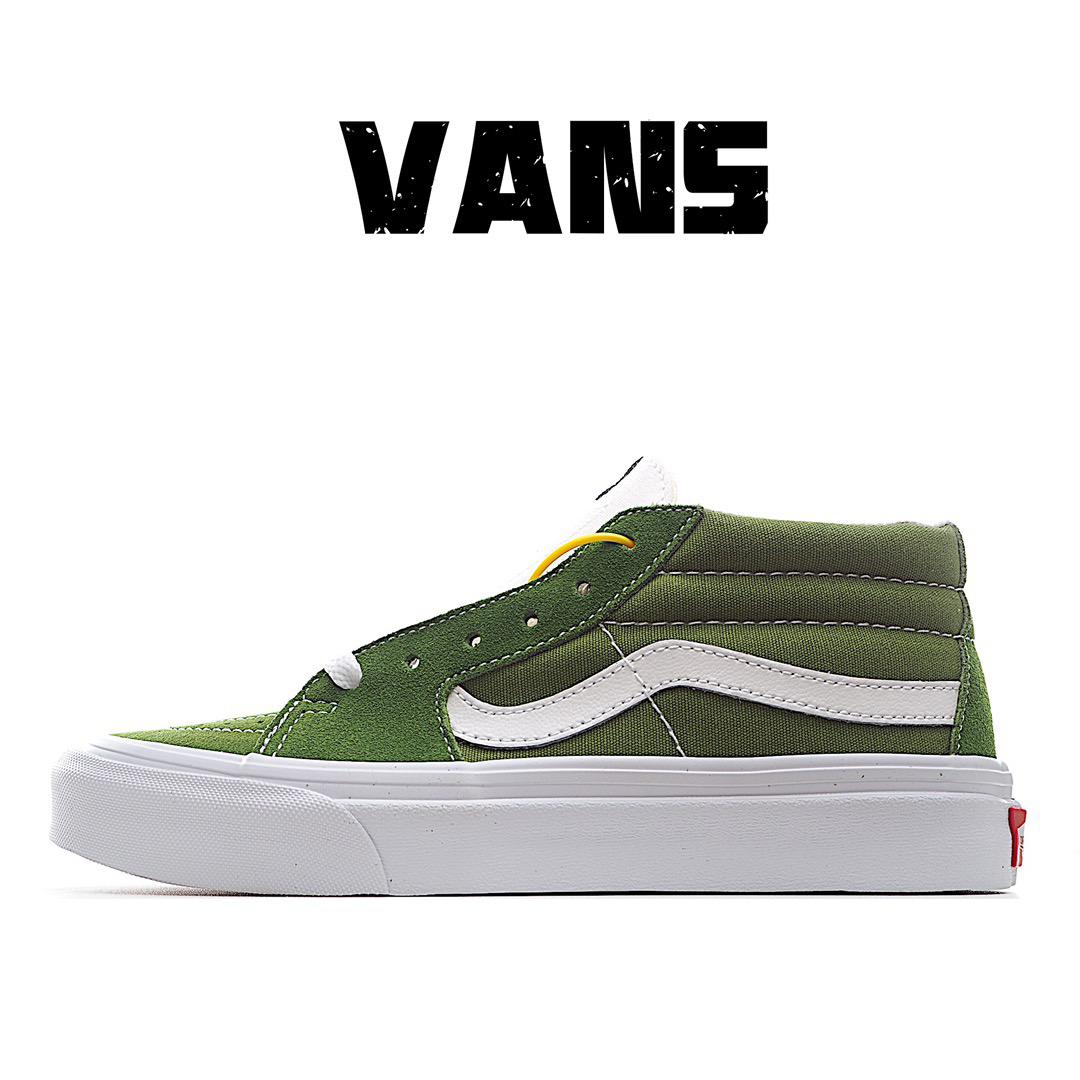 Vans Sk8-Mid Mens Womens - Army Green/White VN0A3WM3609-1 Shoes