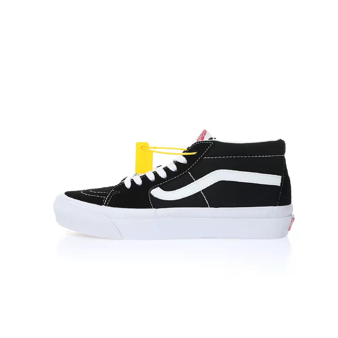 Vans Sk8-Mid Mens Womens - Black/White VN000CQQBA2-1 Shoes