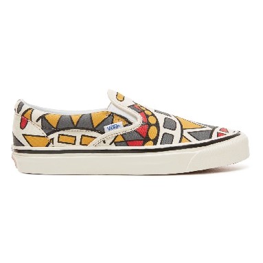 Vans Anaheim Factory Classic Slip-On 98 Classic Mens Womens - (Anaheim Factory) Og White/Hey Mon VA3JEXU7Z Shoes