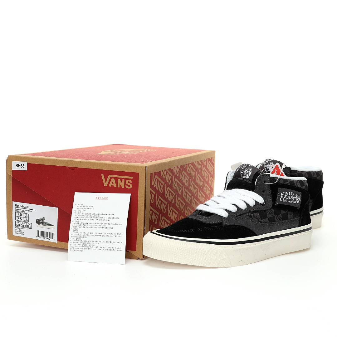 Vans Half Cab 33 Dx Mens Womens - Black/Grey VN0A5KX6BPO Shoes