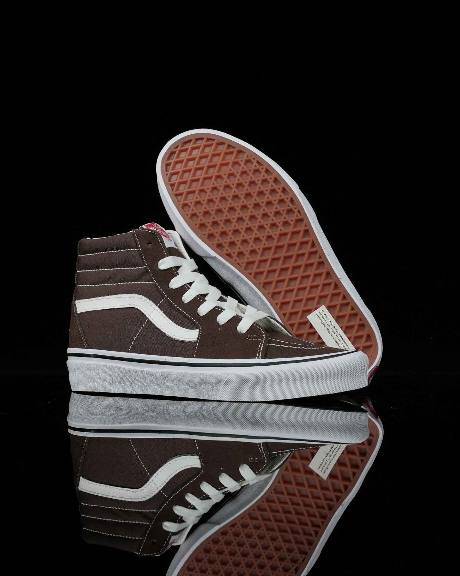 Vans Sk8-Hi Mens Womens - Brown/White VN0A38GEU5Z-1 Shoes