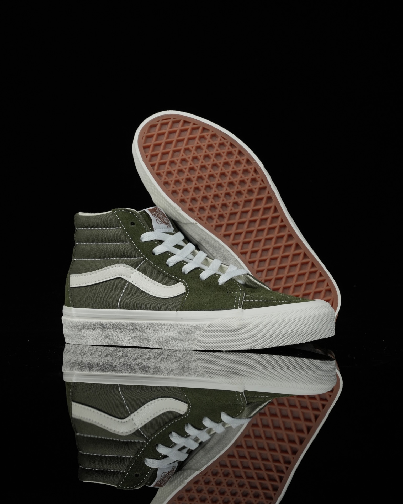 Vans Sk8-Hi VR3 Mens Womens - Olive Green/White VN0005UN50K Shoes