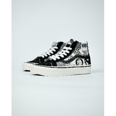 Vans Sk8-Hi Graffiti Mens Womens - Black/White VN0A4BV6V8V-1 Shoes