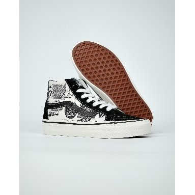 Vans Sk8-Hi Graffiti Mens Womens - Black/White VN0A4BV6V8V-1 Shoes