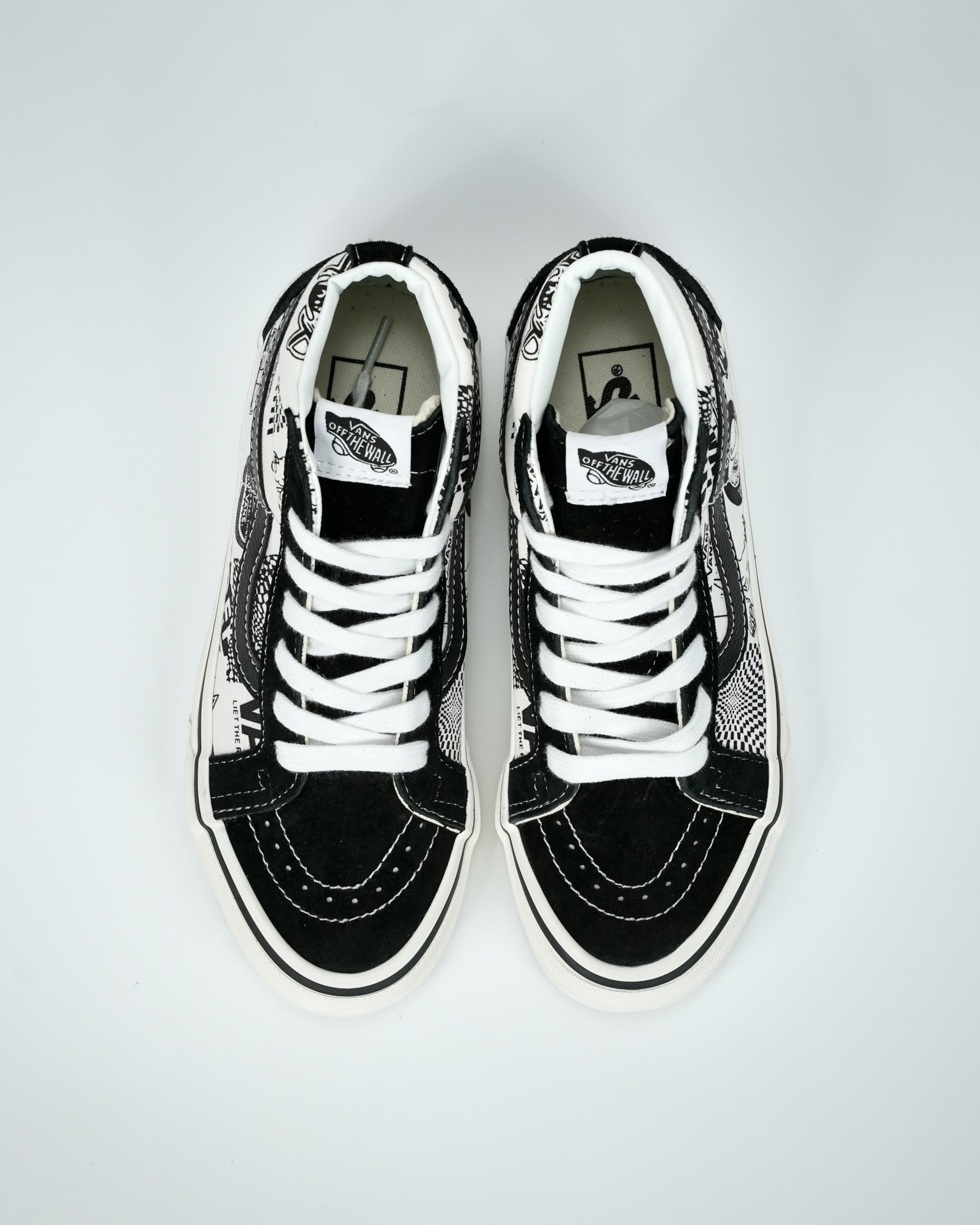 Vans Sk8-Hi Graffiti Mens Womens - Black/White VN0A4BV6V8V-1 Shoes