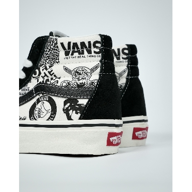 Vans Sk8-Hi Graffiti Mens Womens - Black/White VN0A4BV6V8V-1 Shoes