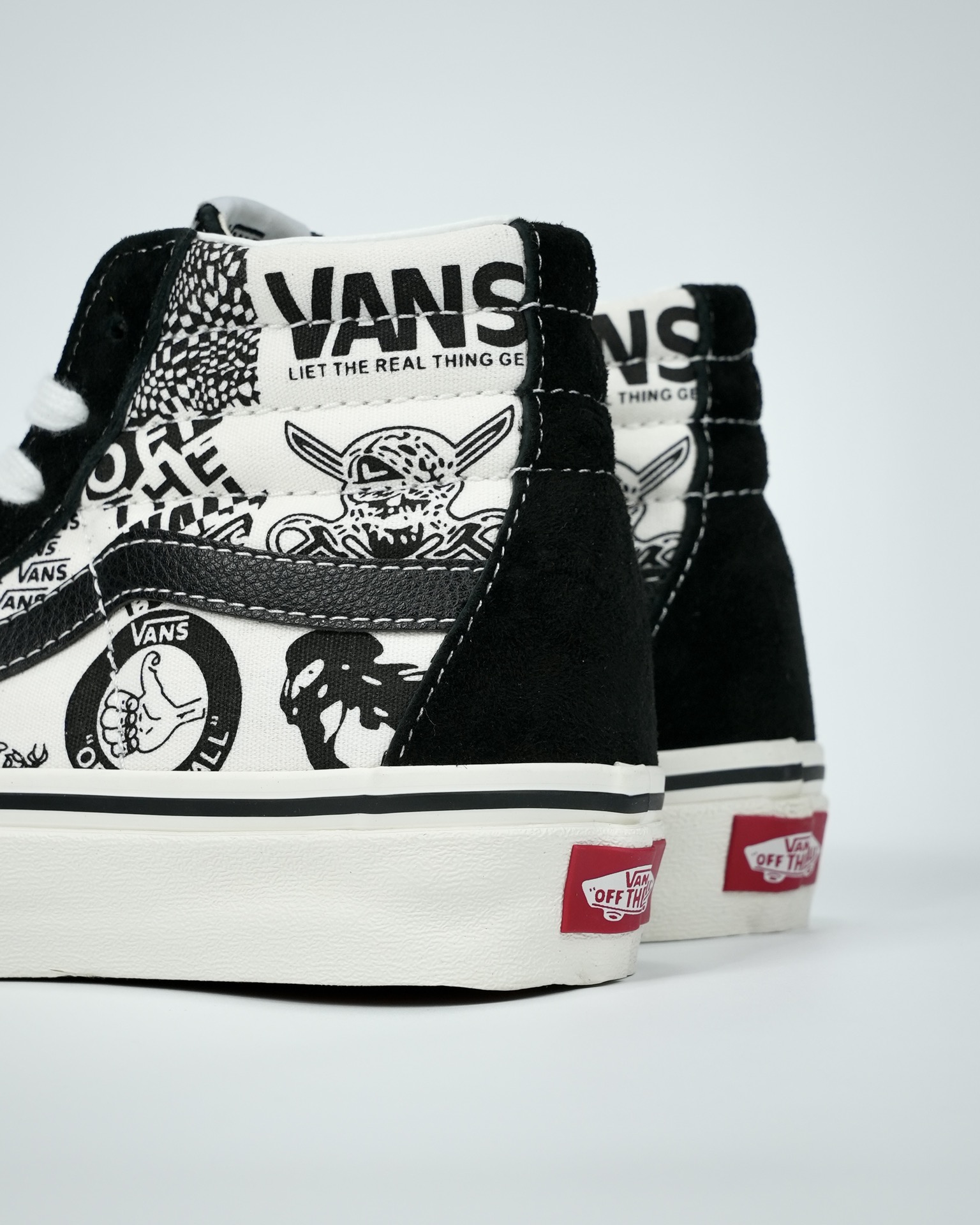 Vans Sk8-Hi Graffiti Mens Womens - Black/White VN0A4BV6V8V-1 Shoes