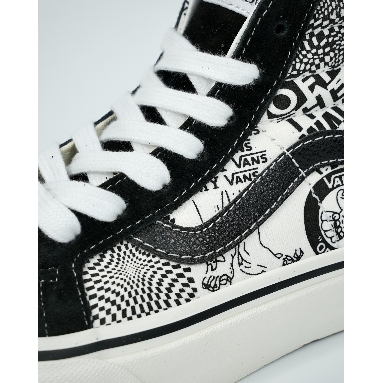 Vans Sk8-Hi Graffiti Mens Womens - Black/White VN0A4BV6V8V-1 Shoes