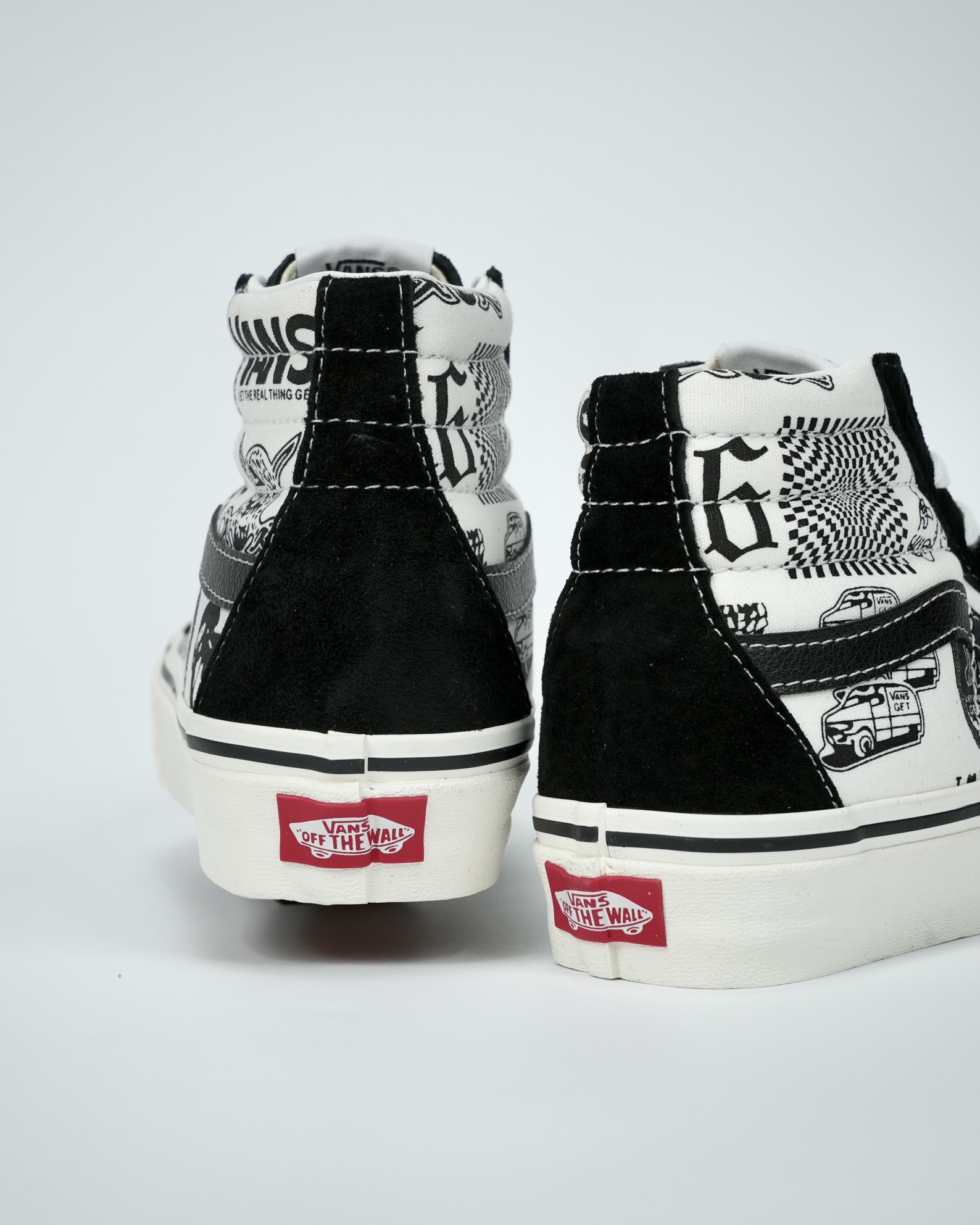 Vans Sk8-Hi Graffiti Mens Womens - Black/White VN0A4BV6V8V-1 Shoes