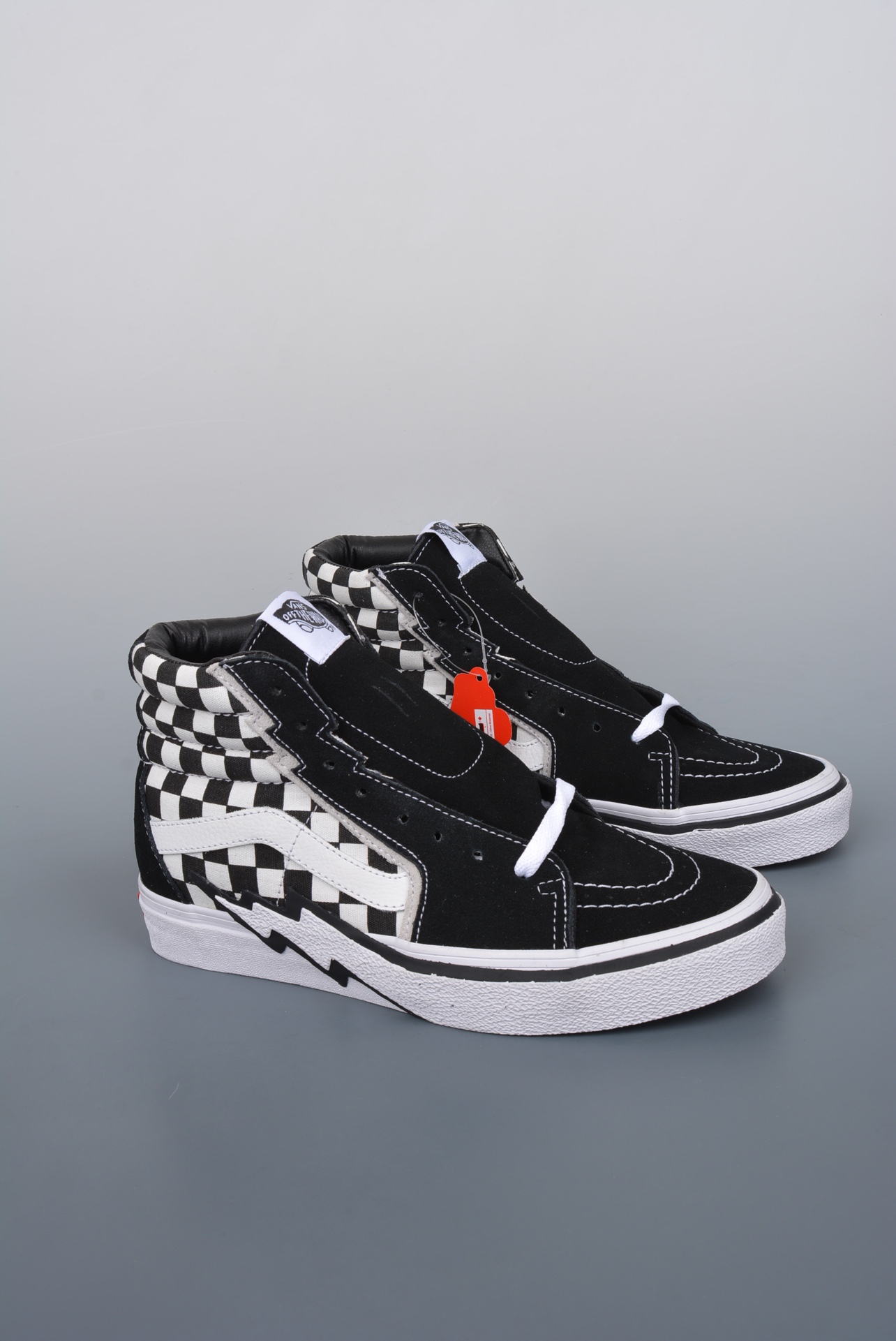 Vans SK8-Hi Bolt Checkerboard Mens Womens - Black/White VN0A5JIVA04 Shoes