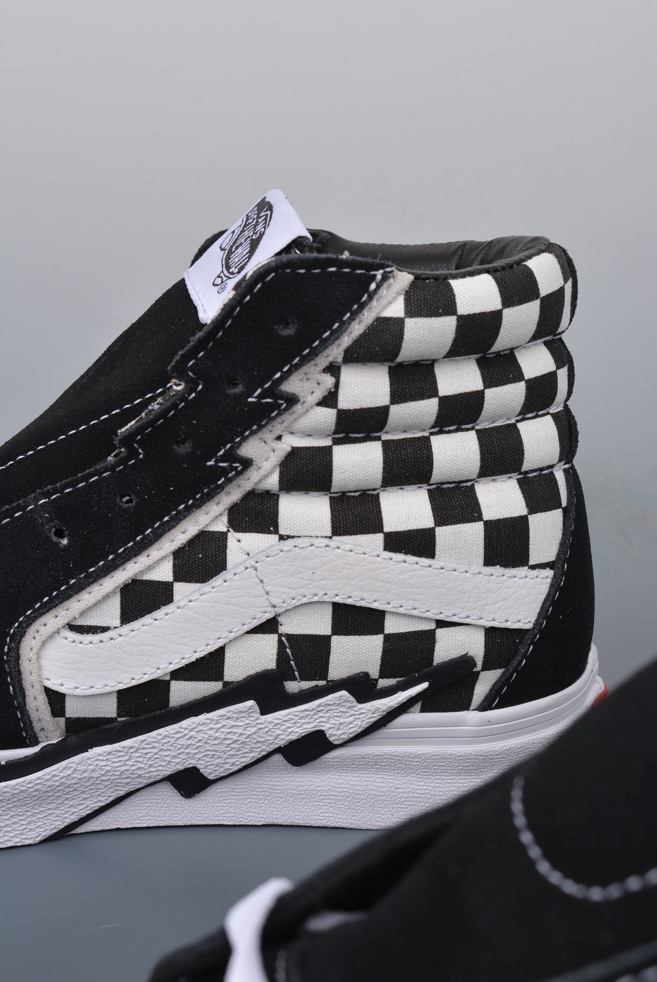 Vans SK8-Hi Bolt Checkerboard Mens Womens - Black/White VN0A5JIVA04 Shoes