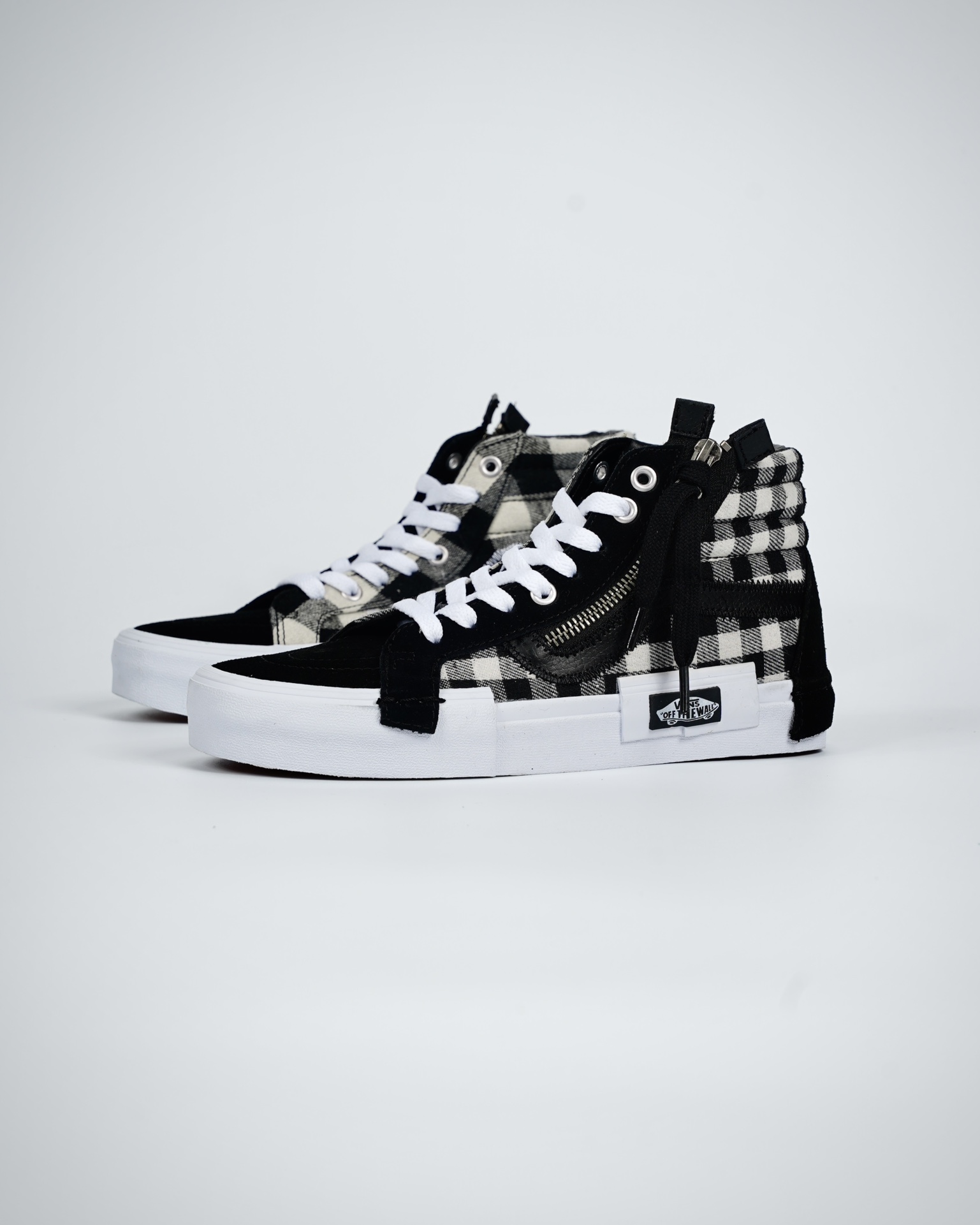 Vans Sk8-Hi Reissue Cap Checkerboard Mens Womens - Black/White VN0A3WM1XOS Shoes