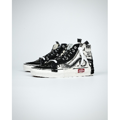 Vans Sk8-Hi Reissue Cap Printed Graffiti Mens Womens - Black/White VN0A3WM1603-1 Shoes