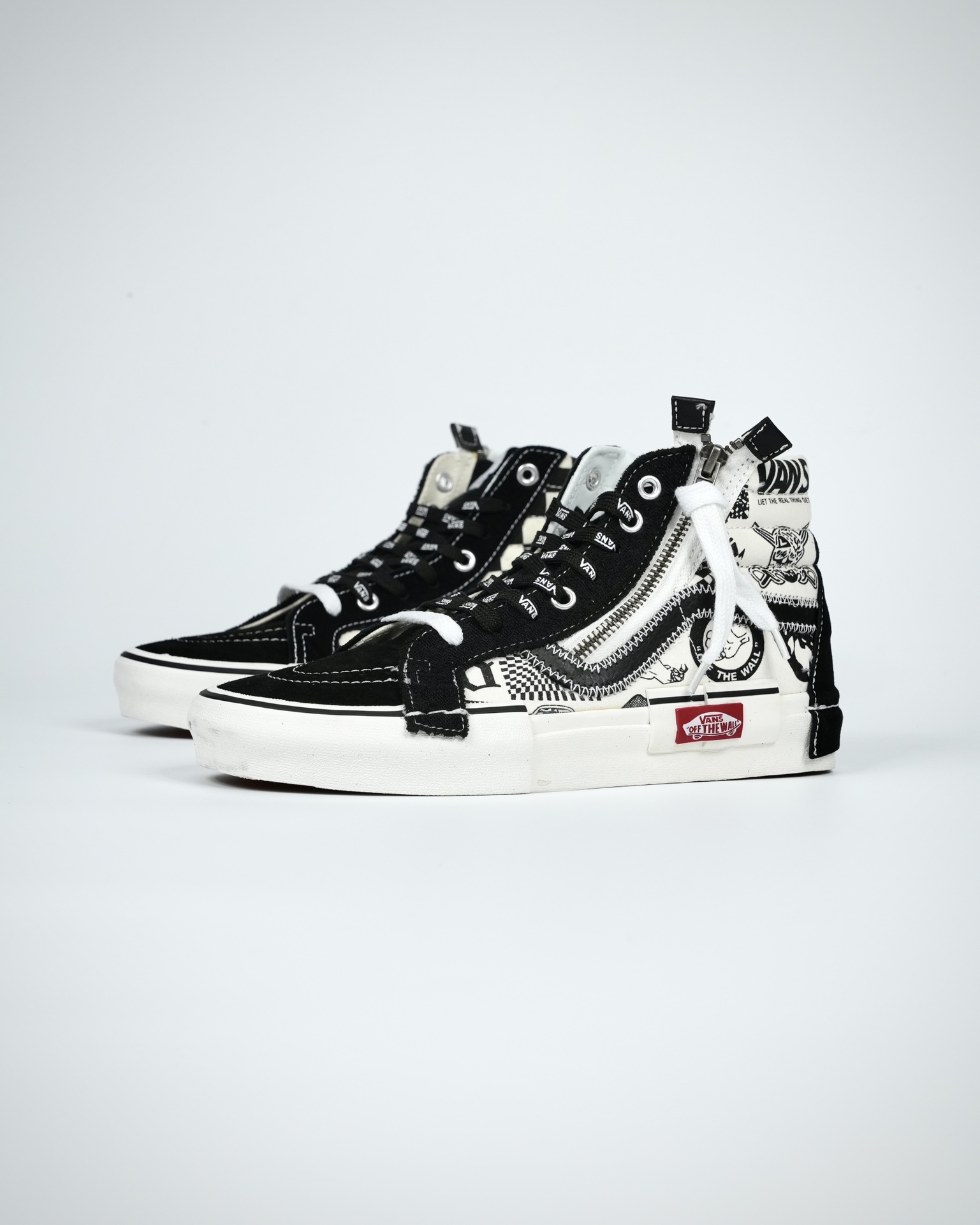 Vans Sk8-Hi Reissue Cap Printed Graffiti Mens Womens - Black/White VN0A3WM1603-1 Shoes