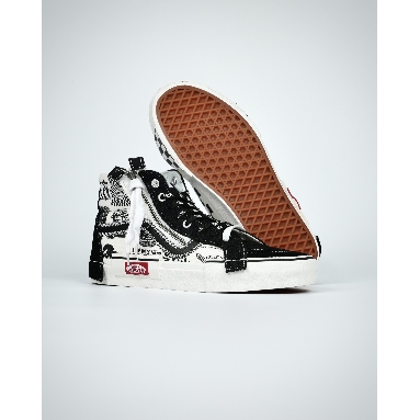 Vans Sk8-Hi Reissue Cap Printed Graffiti Mens Womens - Black/White VN0A3WM1603-1 Shoes