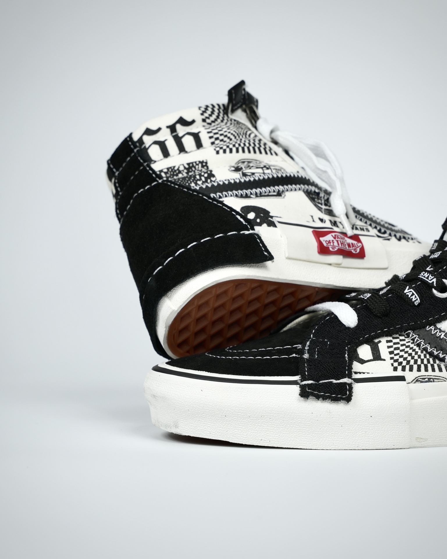 Vans Sk8-Hi Reissue Cap Printed Graffiti Mens Womens - Black/White VN0A3WM1603-1 Shoes