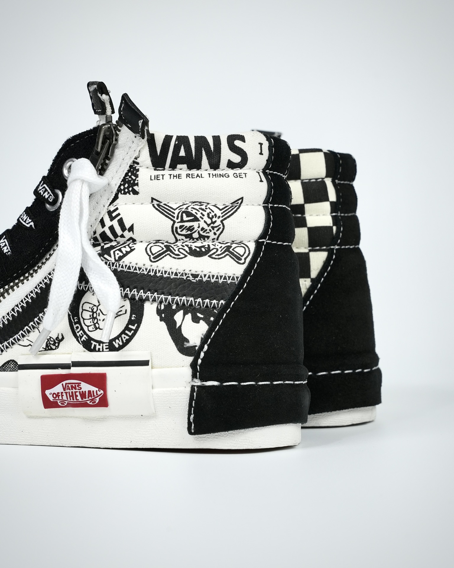 Vans Sk8-Hi Reissue Cap Printed Graffiti Mens Womens - Black/White VN0A3WM1603-1 Shoes