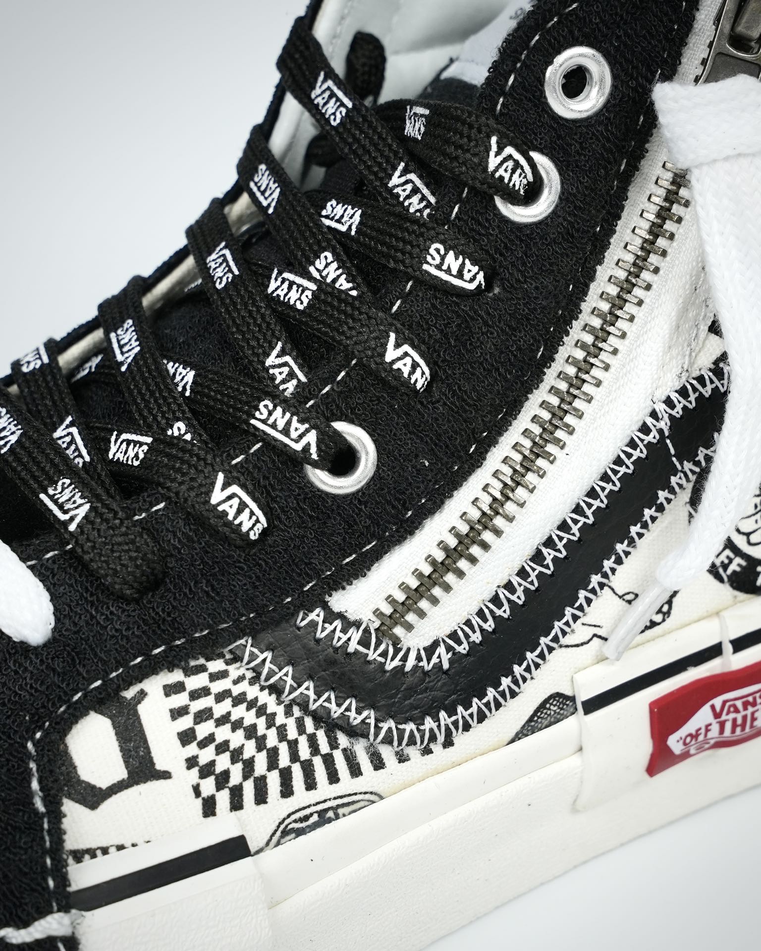 Vans Sk8-Hi Reissue Cap Printed Graffiti Mens Womens - Black/White VN0A3WM1603-1 Shoes