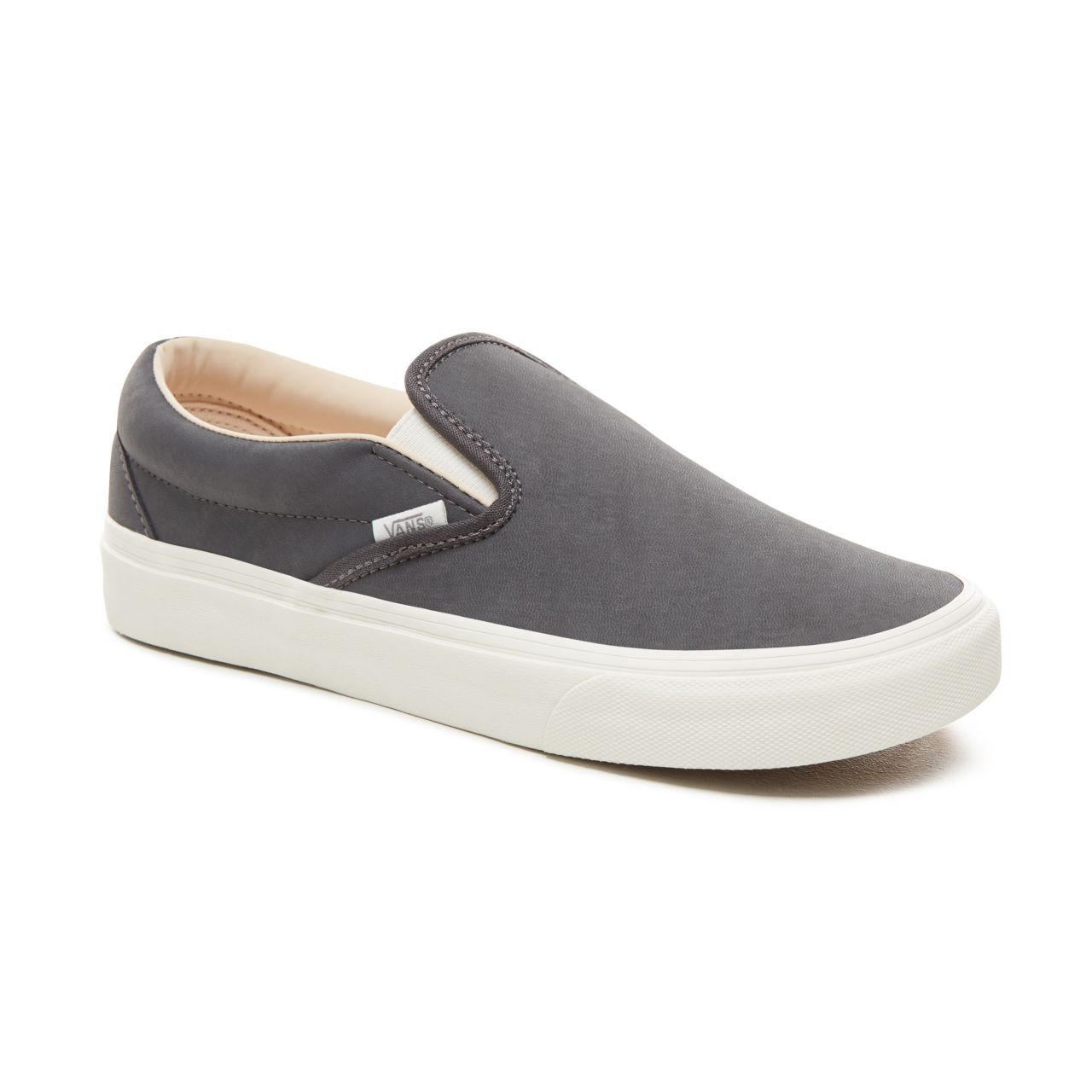 Vans Vansbuck Classic Slip-On Classic Mens Womens - (Vansbuck) Asphalt/Blanc De Blanc VA38F7U4A Shoes