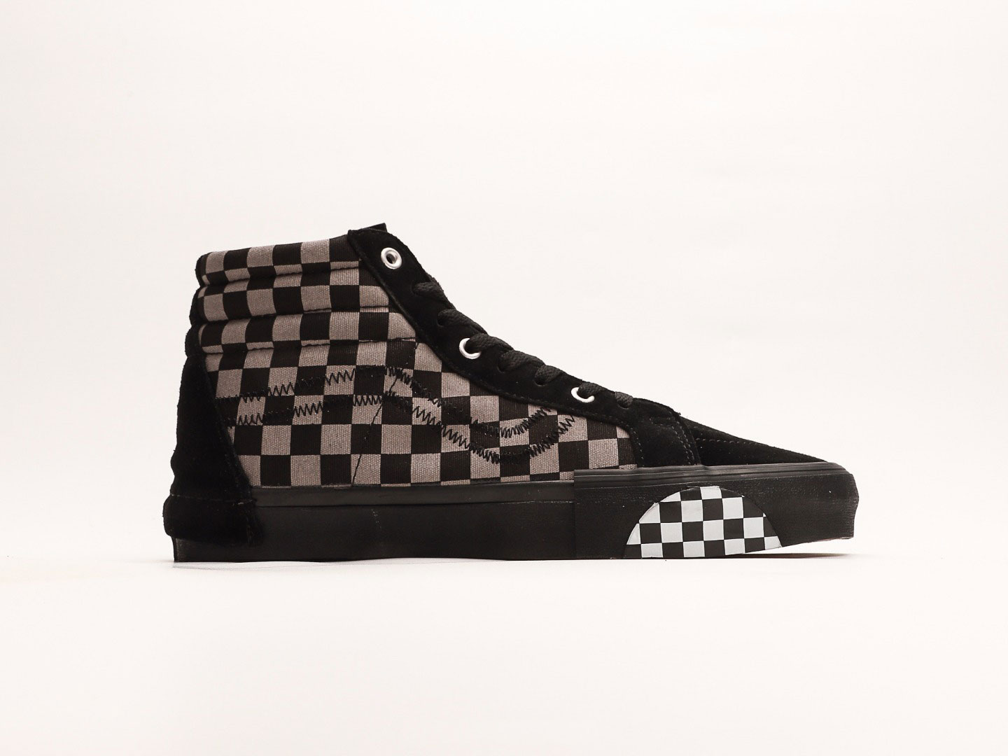 Vans SK8-Hi CAP LX Reissue Mens Womens - Black Checkerboard/Black VN0A3WM1276 Shoes