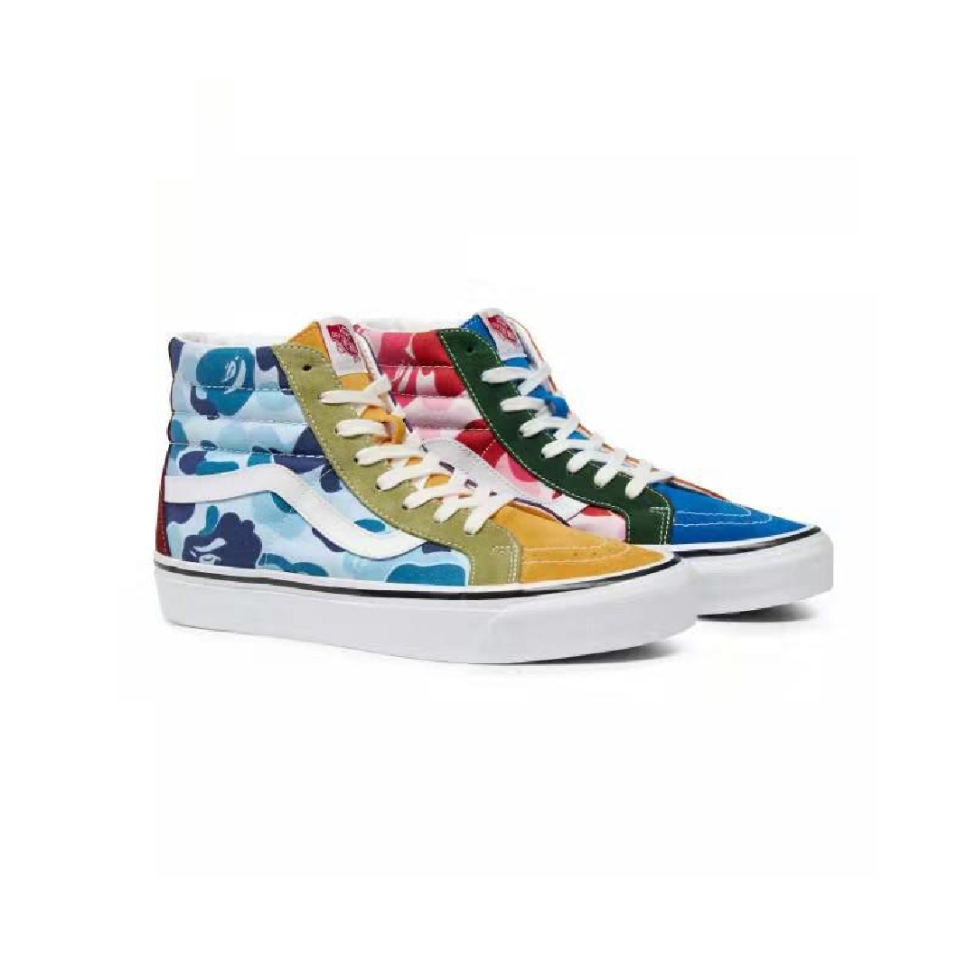 BAPE x Vans Sk8-Hi 36 DX Mens Womens - Multi Camo/Multi-Color VN0A38GF7BM Shoes