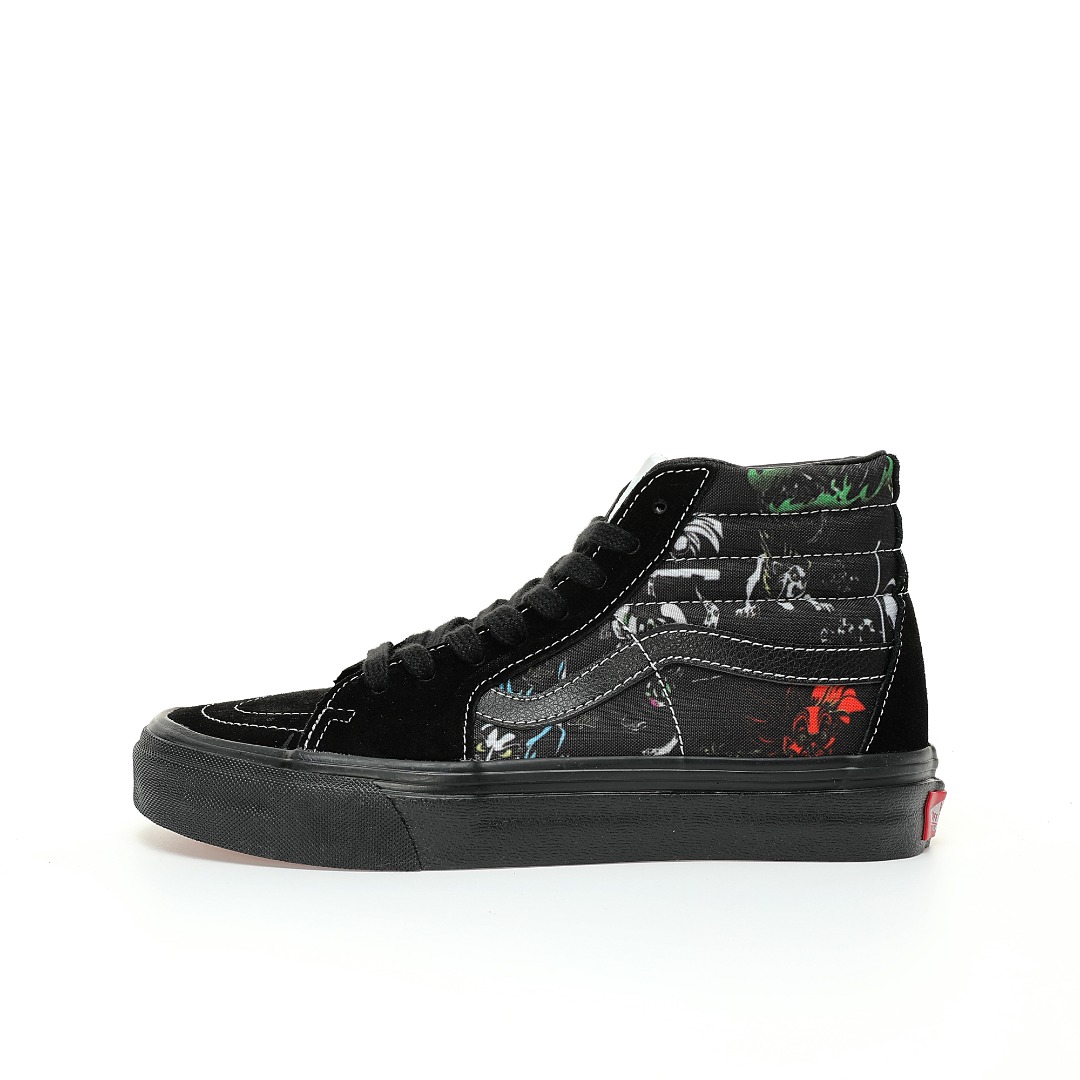 Disney x Vans Sk8-Hi Zip Kids Villains Mens Womens - Black/Multi-Color VN0005VSBMB Shoes