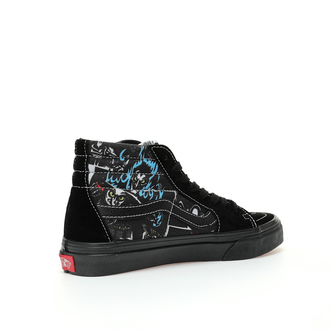 Disney x Vans Sk8-Hi Zip Kids Villains Mens Womens - Black/Multi-Color VN0005VSBMB Shoes