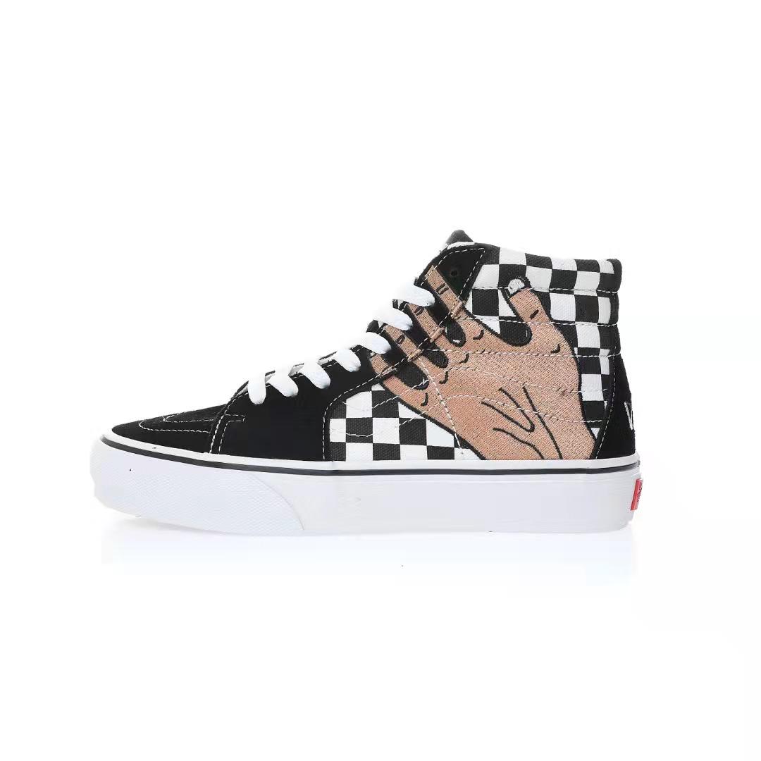 Vans Imran Potato x SK8-Hi VR3 LX Mens Womens - Black Checkerboard/True White/Fenugreek VN0A5EE7B7E Shoes