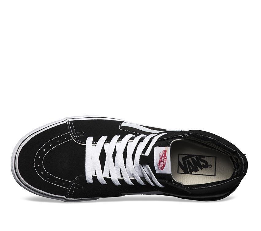 Vans SK8-Hi Black Mens Womens - Black/Black/White VN-0D5IB8C Shoes