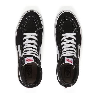 Vans SK8-Hi Black Mens Womens - Black/Black/White VN-0D5IB8C Shoes