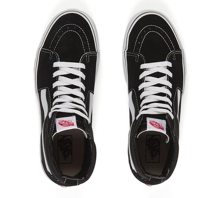 Vans SK8-Hi Black Mens Womens - Black/Black/White VN-0D5IB8C Shoes