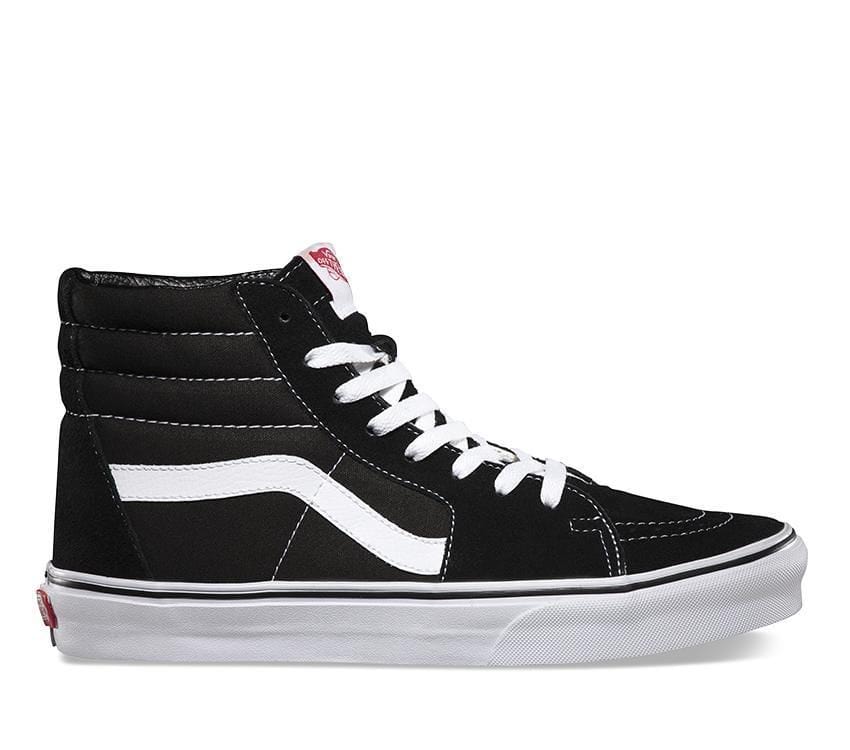 Vans SK8-Hi Black Mens Womens - Black/Black/White VN-0D5IB8C Shoes