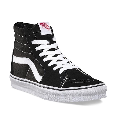 Vans SK8-Hi Black Mens Womens - Black/Black/White VN-0D5IB8C Shoes