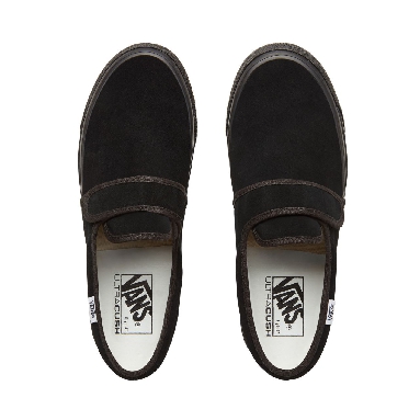 Vans Suede Anaheim Factory Slip-On 47 V Classic Mens Womens - (Anaheim Factory) Og Black/Black VA3MVAUCX Shoes