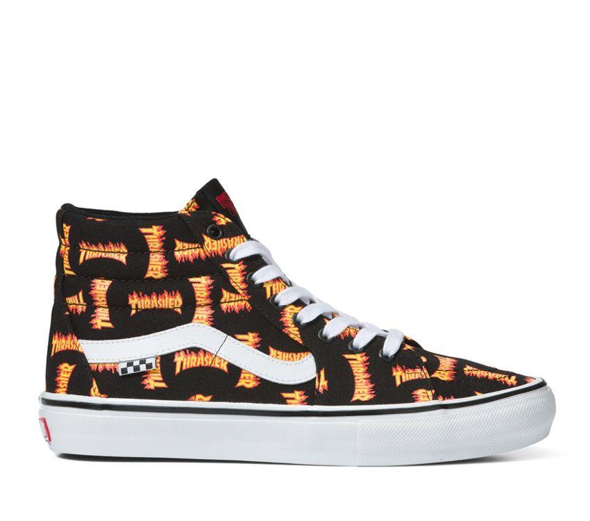 Vans x Thrasher Skate Sk8-Hi Mens Womens - Black Multi VN0A5FCCBML Shoes