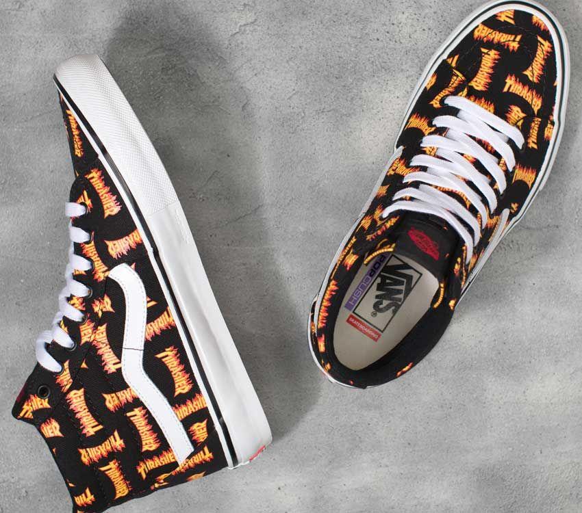 Vans x Thrasher Skate Sk8-Hi Mens Womens - Black Multi VN0A5FCCBML Shoes