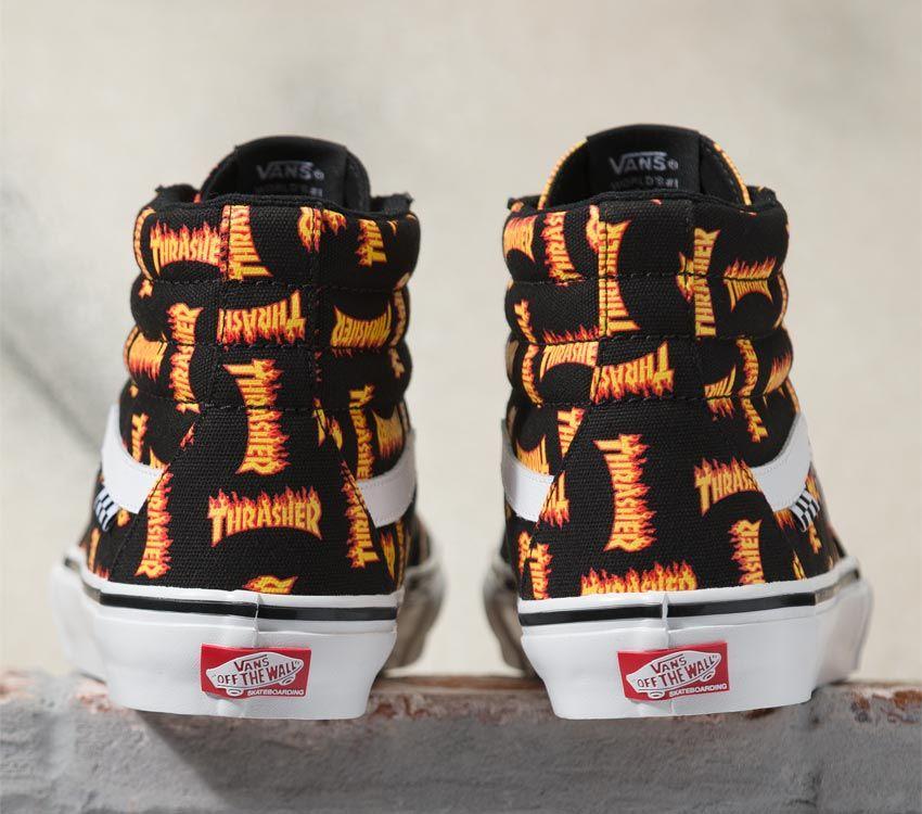 Vans x Thrasher Skate Sk8-Hi Mens Womens - Black Multi VN0A5FCCBML Shoes