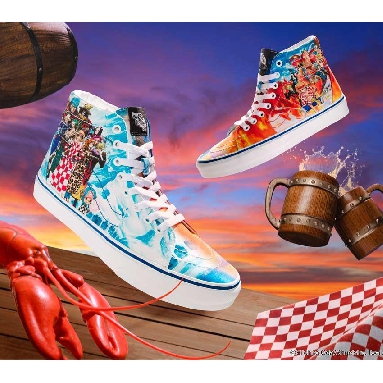 Vans X One Piece Sk8-Hi Mens Womens - One Piece Punk Hazard Multi VN0007NS448 Shoes